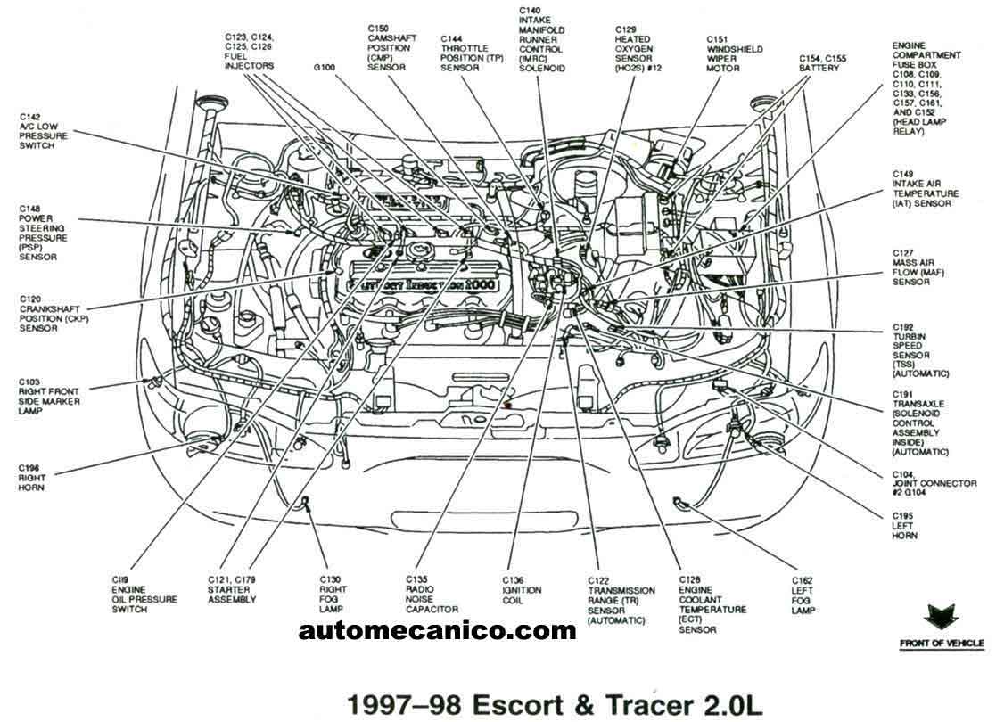 Diagram of 1998 ford escort engine