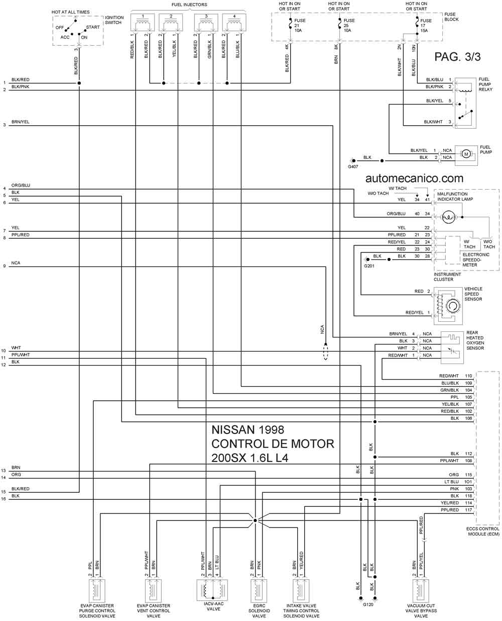 Diagramas electricos de autos nissan #7