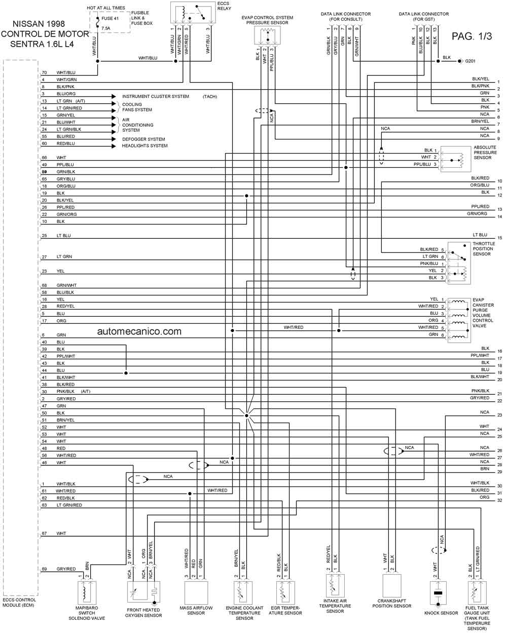 Diagrama electrico nissan sentra 98 #6