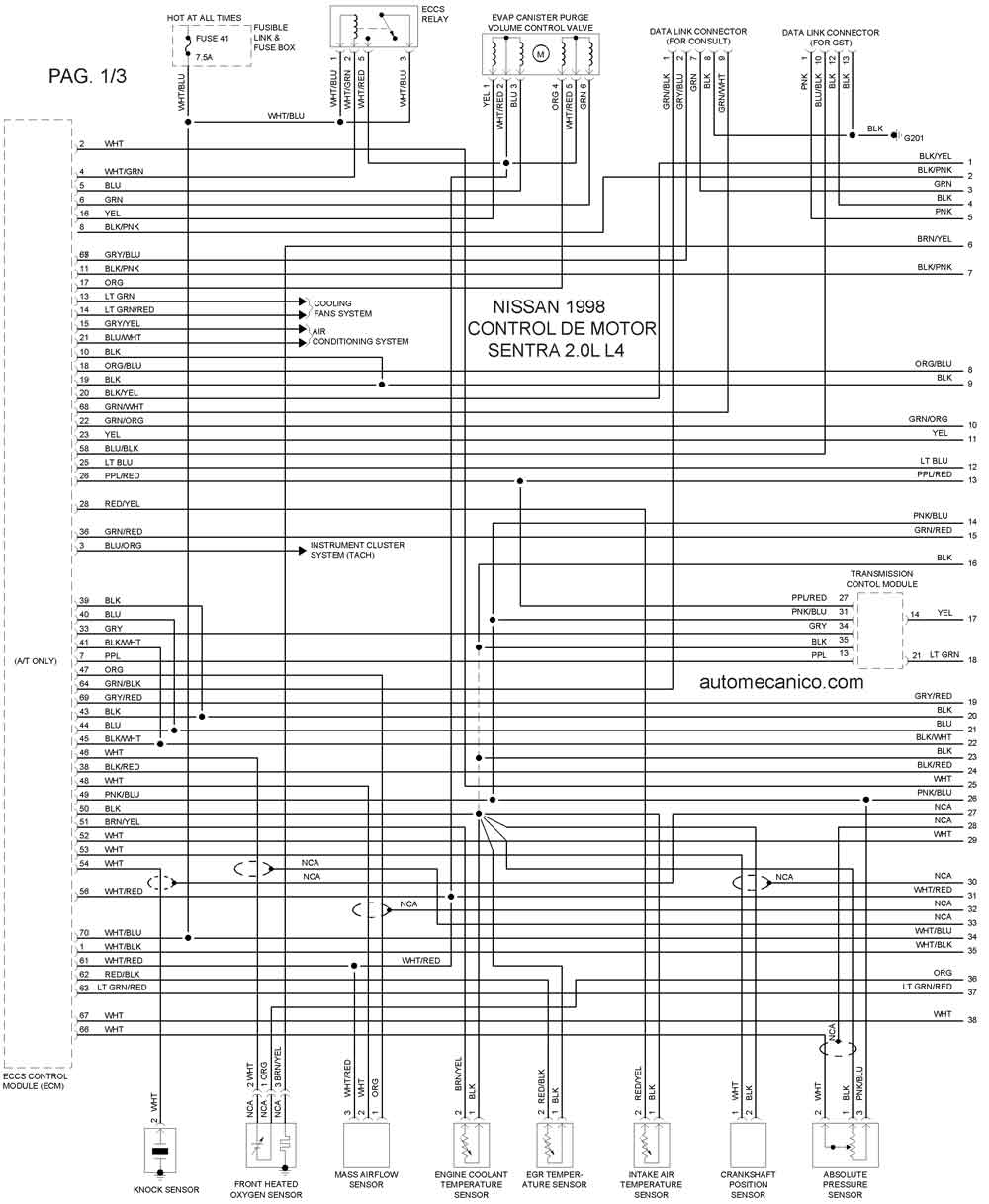 Diagrama electrico nissan sentra 98 #9