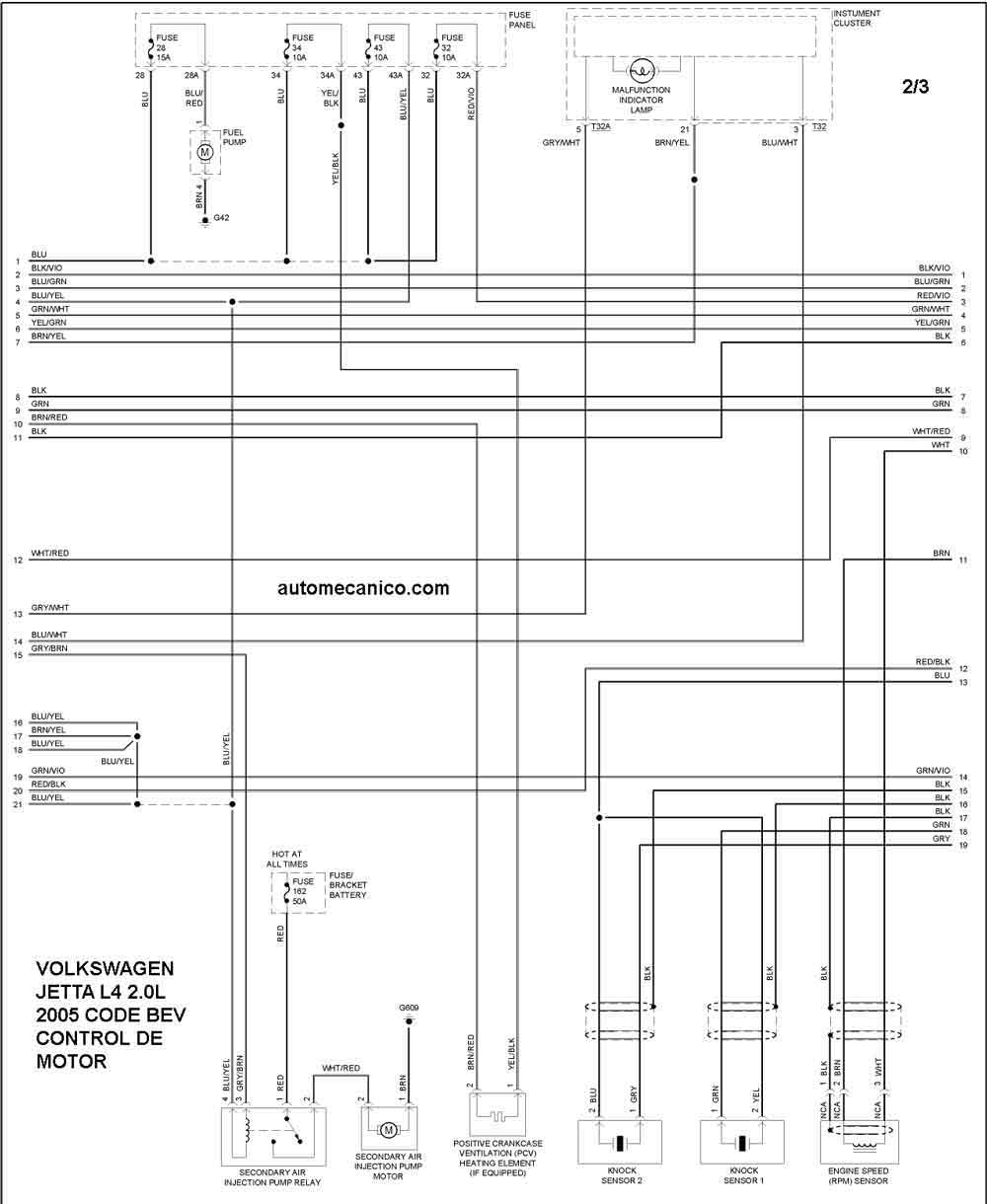 VOLKSWAGEN 2005 | Diagramas - Esquemas - Graphics | vehiculos - motores