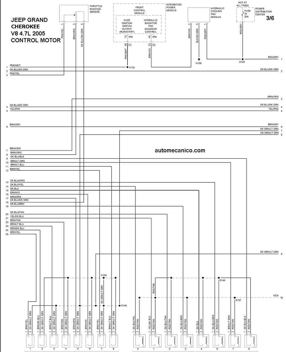 JEEP 2005 | Diagramas - Esquemas - Graphics | vehiculos - motores Diagrama De Estereo De Grand Cherokee 2005