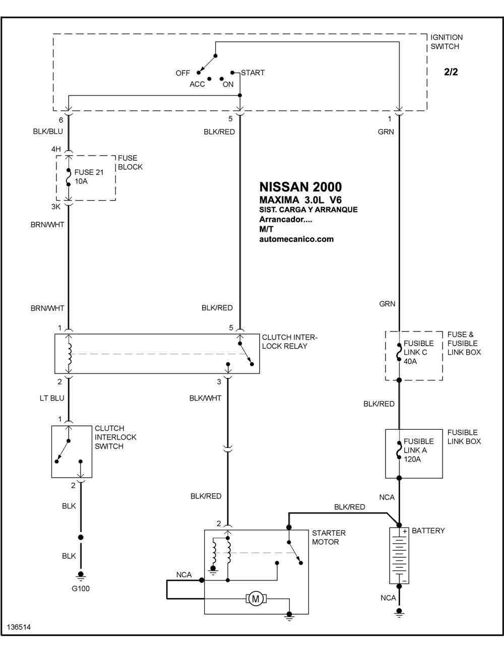 Diagrama electrico nissan maxima 2000 #2