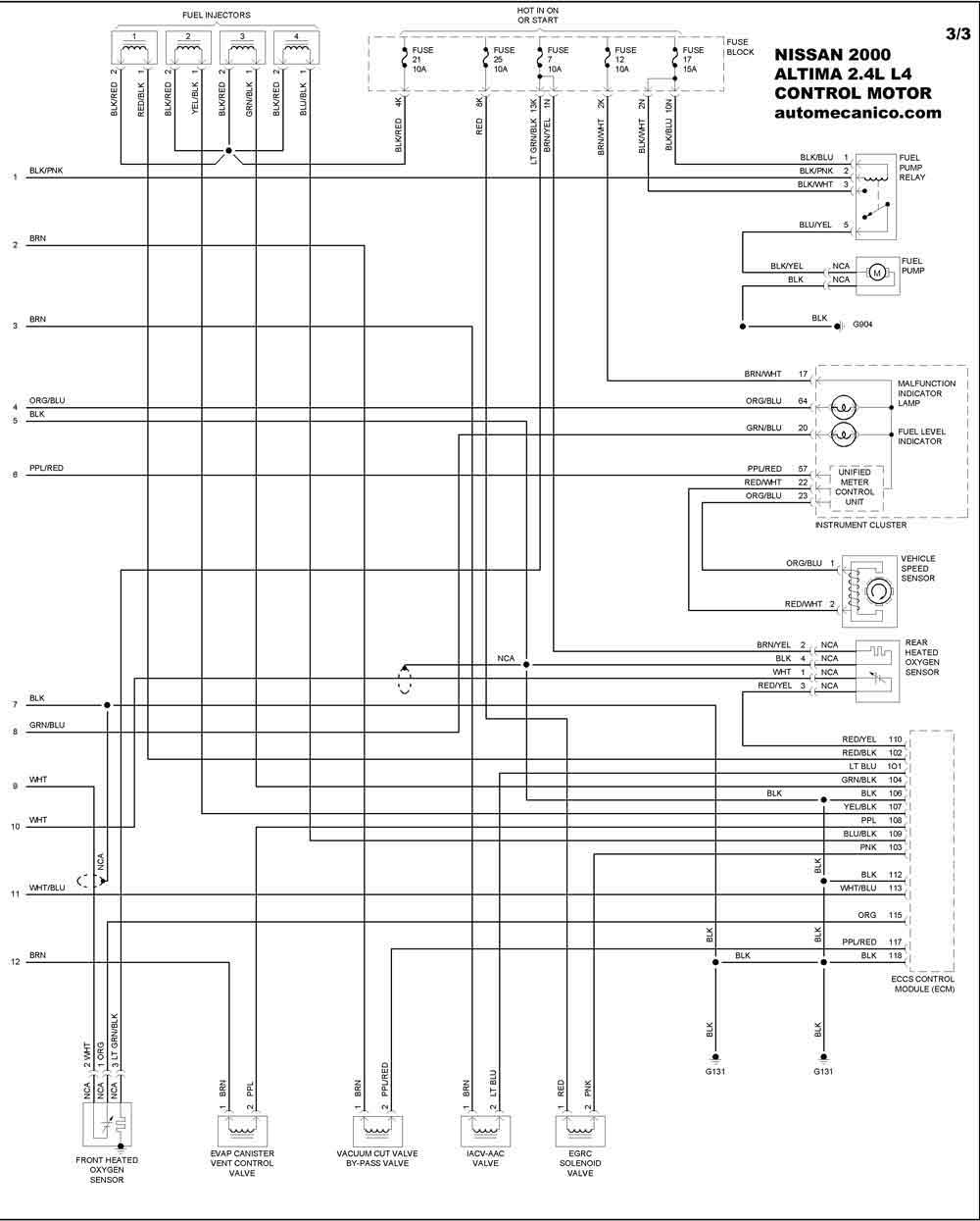 Diagrama electrico nissan maxima 2000 #5