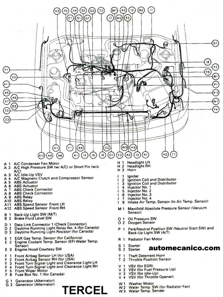 TOYOTA - Ubicacion de Sensores y Componentes - LIGHT ... 2001 tacoma wiring diagram 