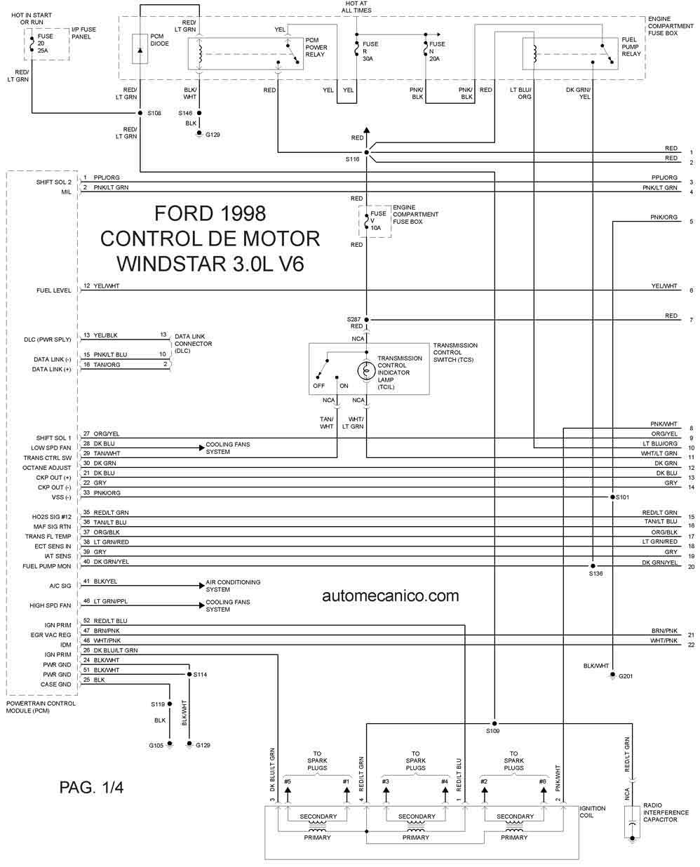 Diagrama electrico de ford windstar 95 #7