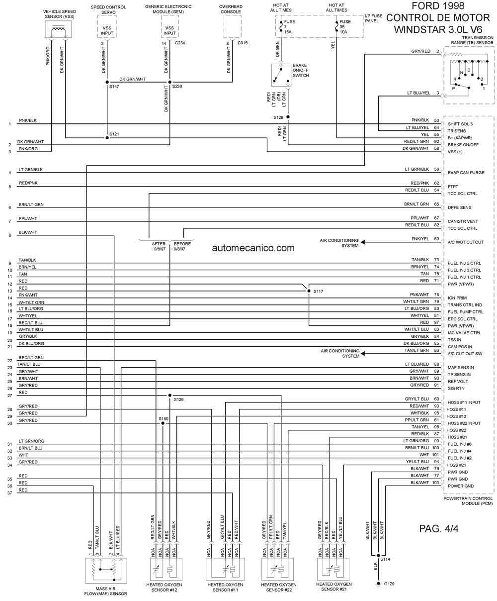 Diagrama electrico de ford windstar 98 #6