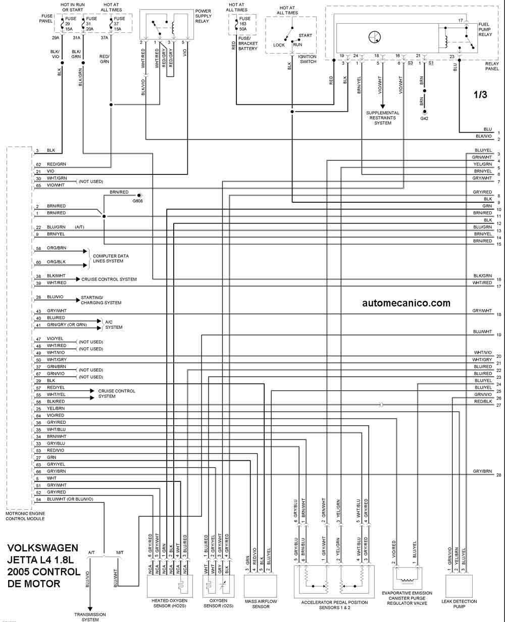 Volkswagen 2005| Diagramas - Esquemas - Graphics | vehiculos - motores
