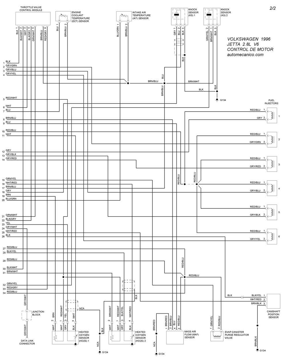 Volkswagen 1996| Diagramas - Esquemas - Graphics | vehiculos - motores