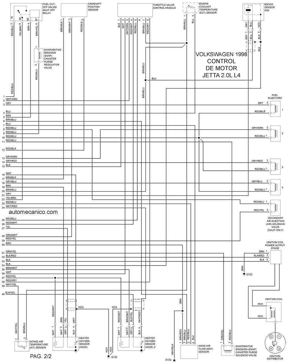 Volkswagen 1998| Diagramas - Esquemas - Graphics | vehiculos - motores