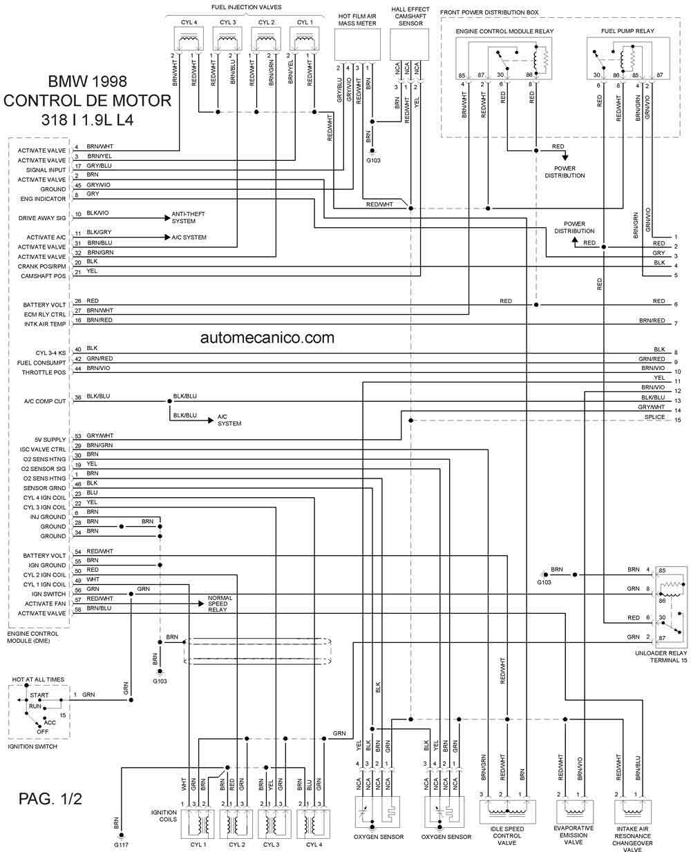 Diagramas Electricos 1998 Bmw E36 318isc 323ic 328ic M3c Diagramas Electricos 1998 Bmw E36 318isc 323ic 328ic M3c