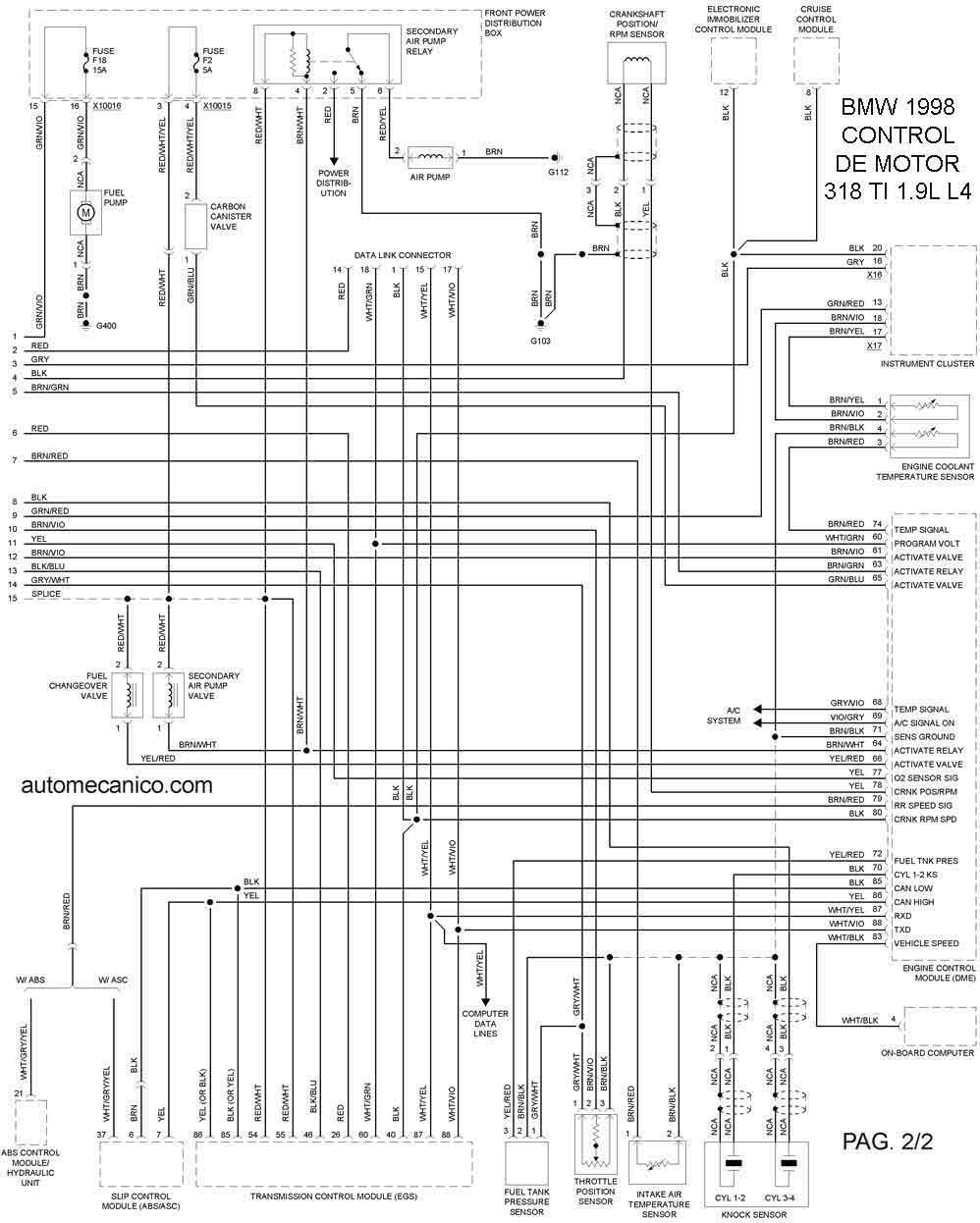 Diagramas Electricos 1998 Bmw E36 318isc 323ic 328ic M3c Diagramas Electricos 1998 Bmw E36 318isc 323ic 328ic M3c