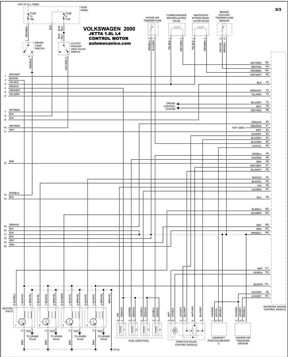 VOLKSWAGEN : Diagramas control del motor - Graphics - Esquemas