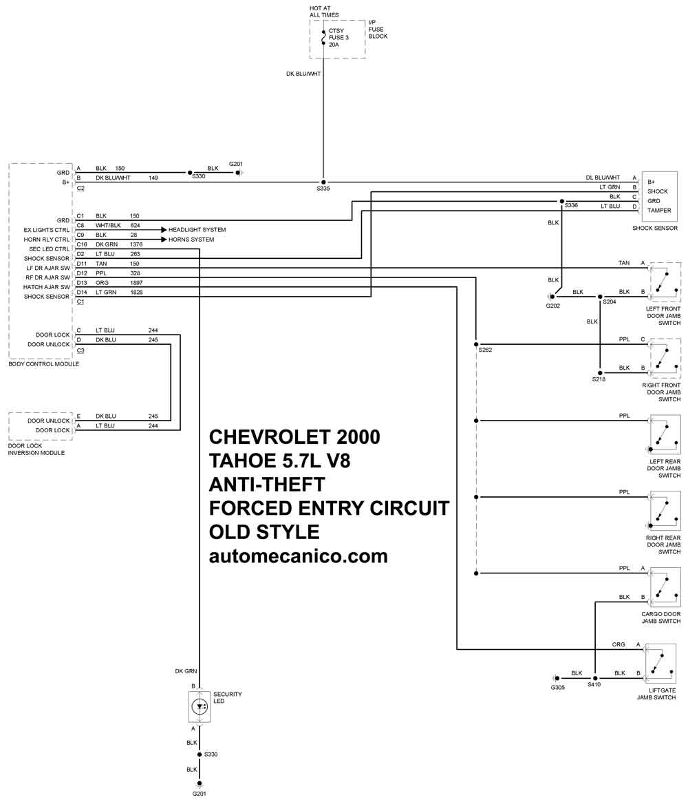 CHEVROLET - sistema antirobo | anti-theft system braking | diagramas